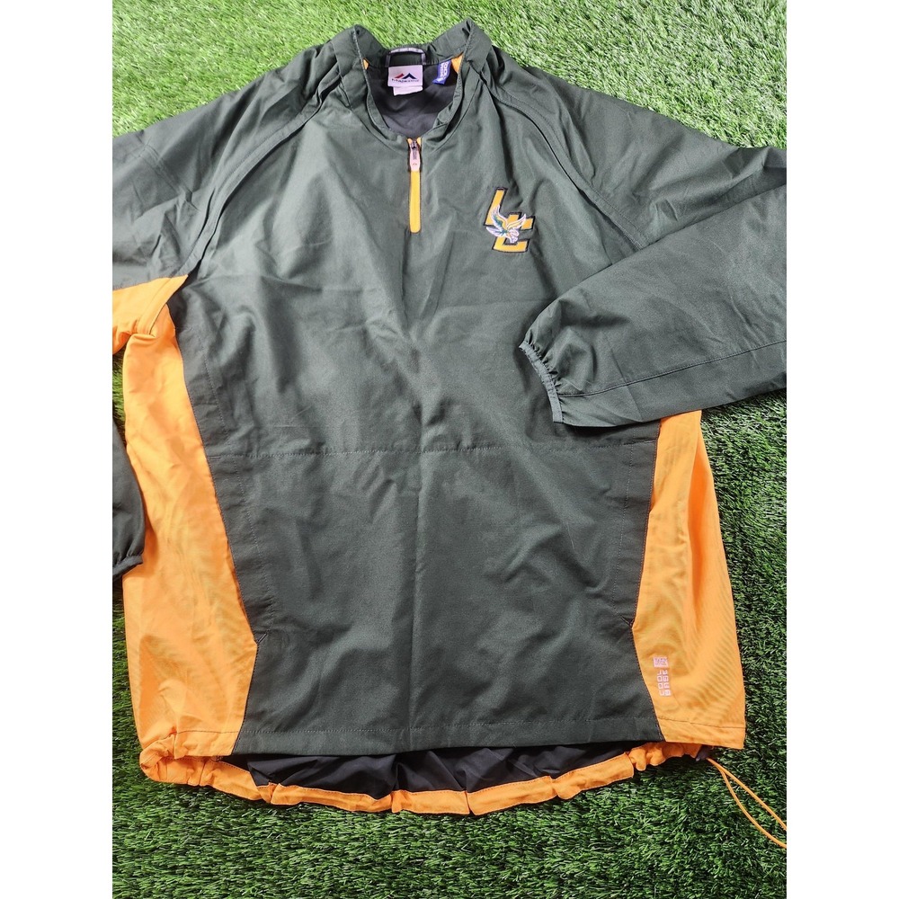 LC Eagles Jacket Mens Large Green Baseball Windbreaker Majestic Cool‎ Base